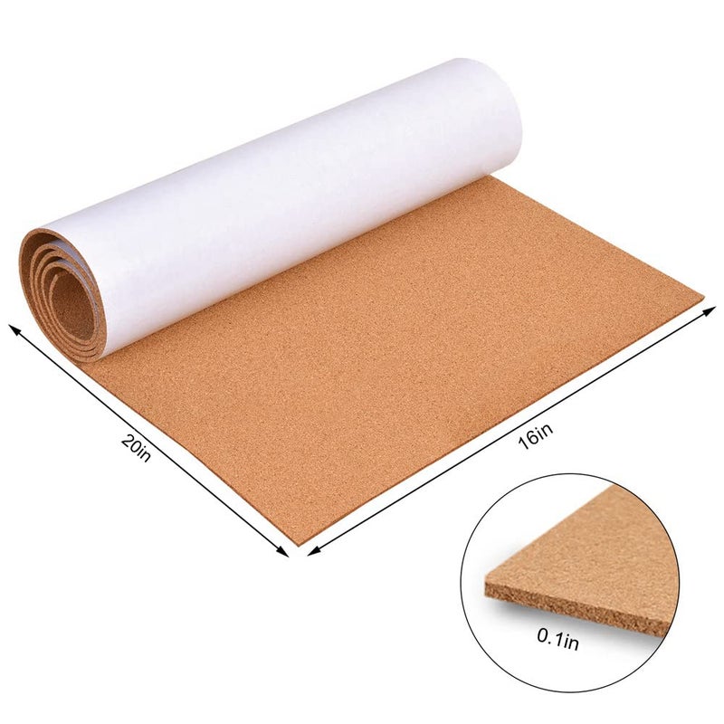 YCCYYCCY Self-Adhesive Cork Board Roll  1/8"" Thick Cork Boards for Walls  20""x16"" Cork Board Roll for Office  Home  School(3mm 40 * 50cm) - Image 5
